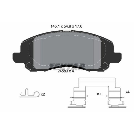 Textar Front Brake Pad Set 2458301