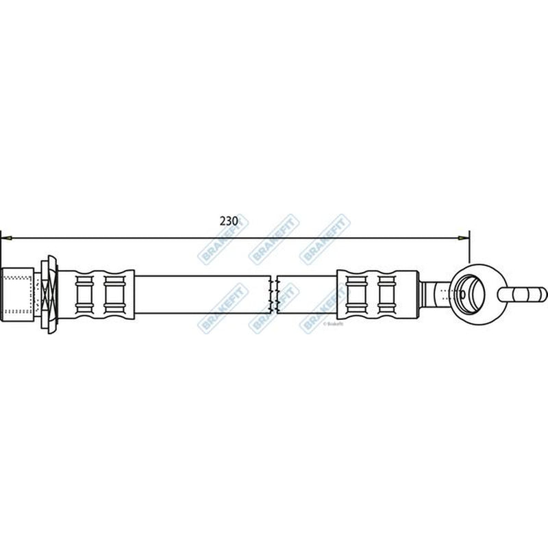 Apec Brake Hydraulic Hose Line Rear fits Toyota Corolla 2001-2008 1.4 1.6 2.0