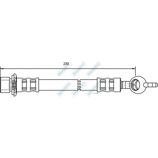 Apec Brake Hydraulic Hose Line Rear BHO4178