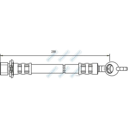 Apec Brake Hydraulic Hose Line Rear fits Toyota Corolla 2001-2008 1.4 1.6 2.0