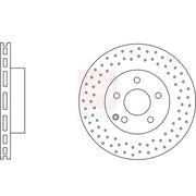 Apec 2 x Perforated/Vented Front Brake Discs SDK6649-x2