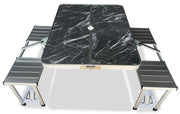 Quest Gloucester Deluxe Folding Picnic Set Table & Bench (Onyx Edition) Quest - Dynamic Drive