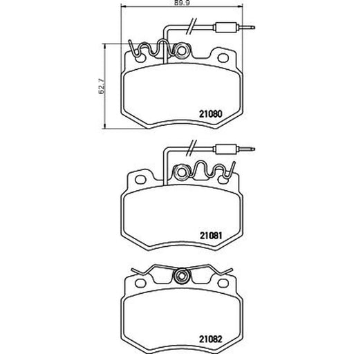 Mintex Front Brake Pad Set fits Citroën C15 1987-2000 1.8