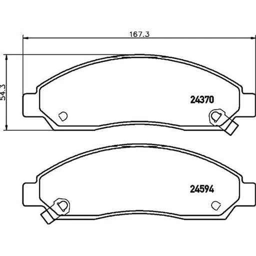 DON Front Brake Pad Set fits Great Wall Steed 2012-2013 2.0 2.2