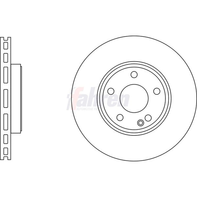 Fahren 2 x Vented Front Brake Discs FBD6745-x2