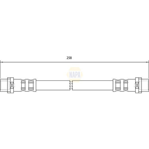 NAPA Brake Hydraulic Hose Line Rear fits Mercedes-Benz Sprinter 2-T 1995-2006