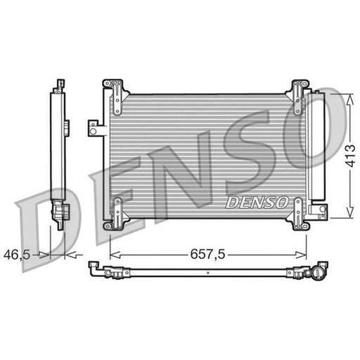 Denso Air Conditioning Condenser fits Fiat Multipla 1999-2010 1.6