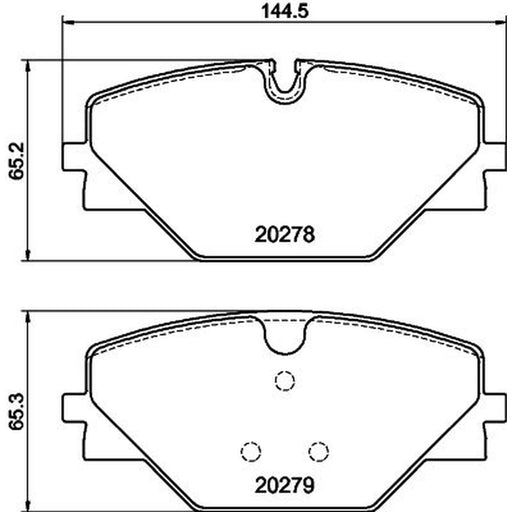Mintex Rear Brake Pad Set fits Land Rover Range Rover Sport III 2022-2023 3.0