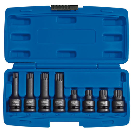 Draper Tamper Proof Impact Spline Set, 1/2" Sq. Dr. (8 Piece) 49460 Draper - Dynamic Drive