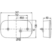 Hella Tail Light / Lamp PY21W Left