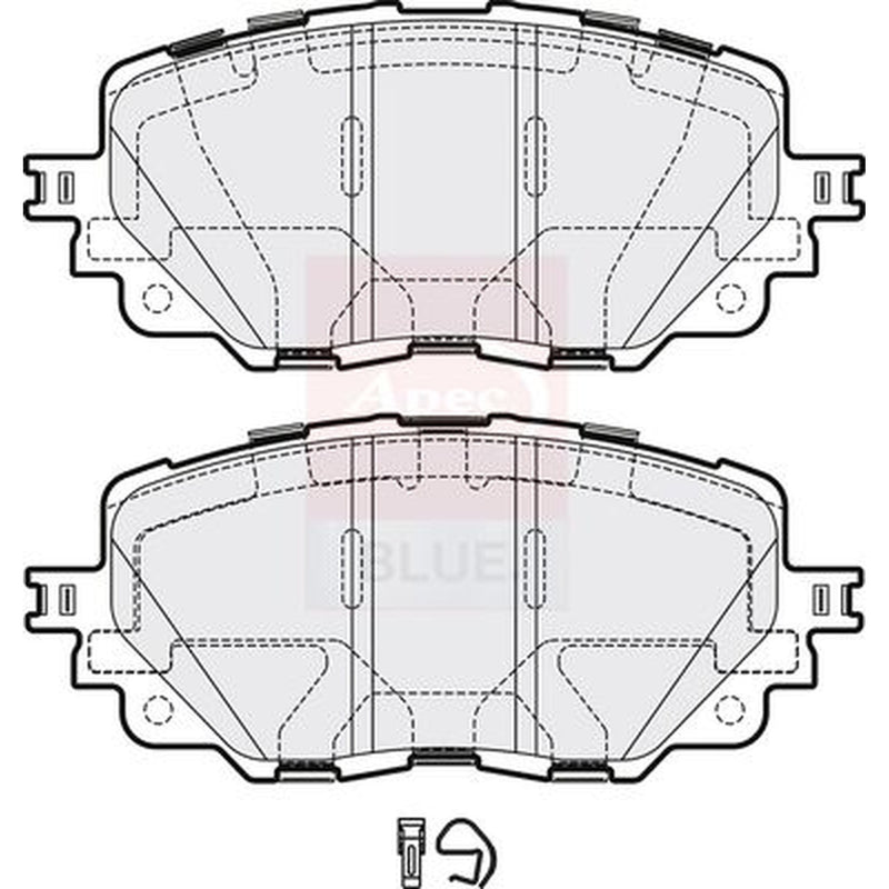 Apec Front Brake Pad Set fits Fiat 124 Spider 2016 on 1.4