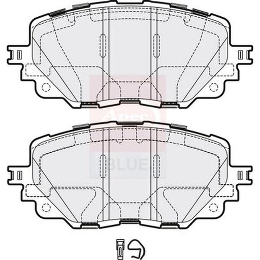 Apec Front Brake Pad Set fits Fiat 124 Spider 2016 on 1.4