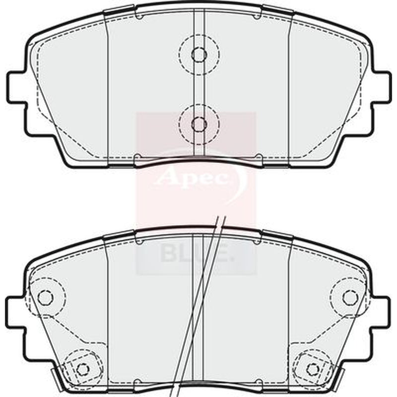 Apec Front Brake Vented Discs & Pads fits Kia Picanto II 2011-2017 1.0 1.2