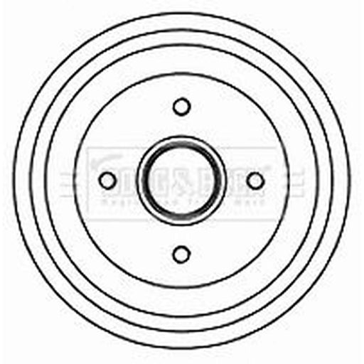 Borg & Beck Brake Drum Assembly Rear BBR7201