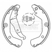 Borg & Beck Brake Shoe Set Axle Kit BBS6517