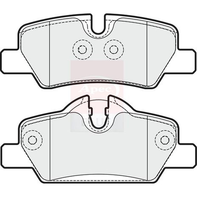 Apec Rear Brake Pad Set fits Mini Mini 2013-2020