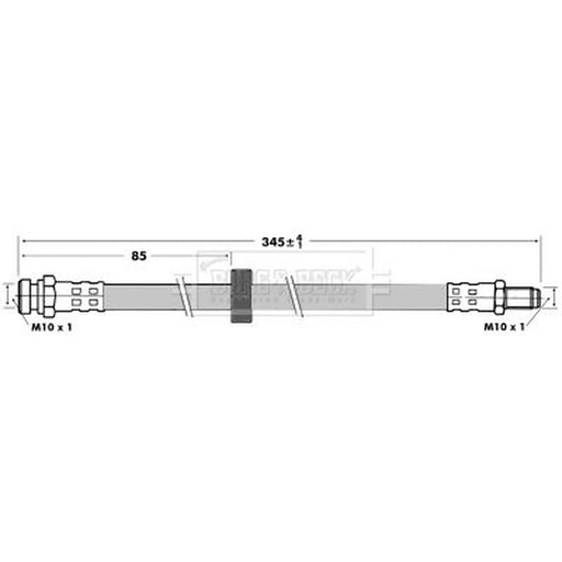 Borg & Beck Brake Hydraulic Hose Line Rear Right BBH6988
