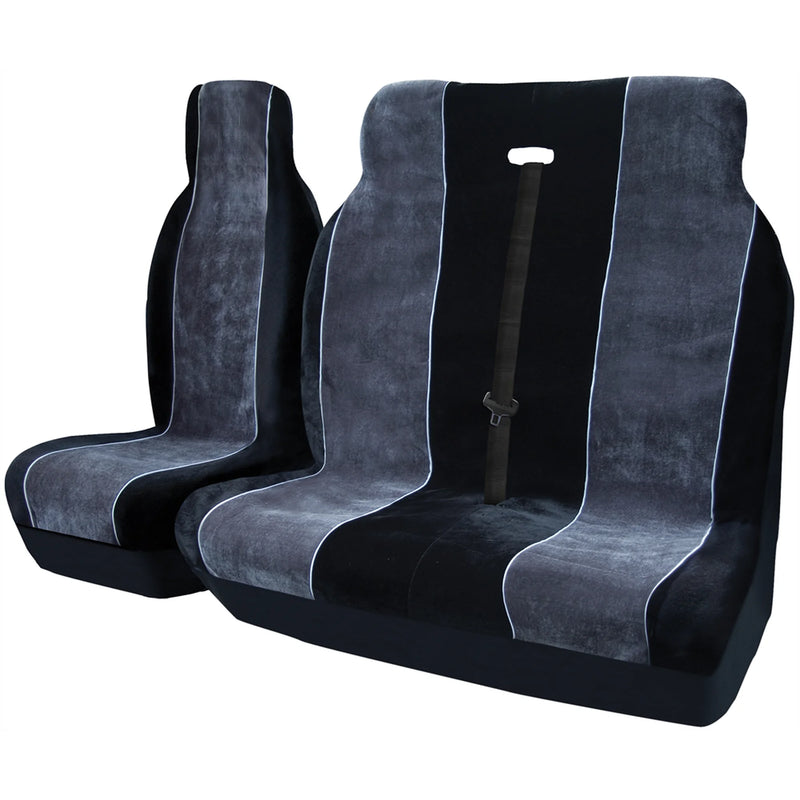 Streetwize Fabric Velour Single & Bench Van Seat Covers Universal Fit - SWSC20