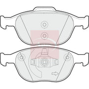 Apec Front Vented & Rear Vented Brake Discs & Pads fits Ford Fiesta V 2005-2008