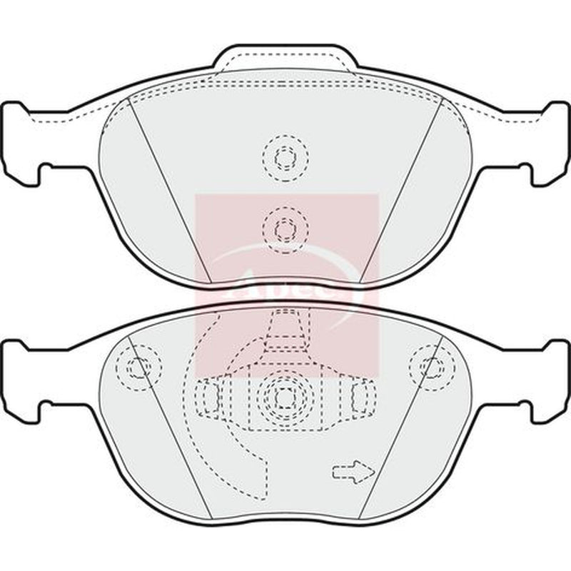 Apec Front Vented & Rear Vented Brake Discs & Pads fits Ford Fiesta V 2005-2008