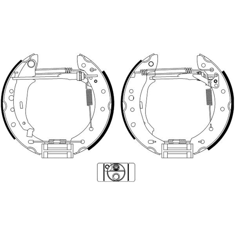 Mintex Brake Shoe Set Axle Kit fits Renault Clio 2001-2016 1.2