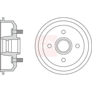 Apec Brake Drum Assembly Rear fits Ford Courier Box Body/Mpv 1991-1996 1.3 1.8