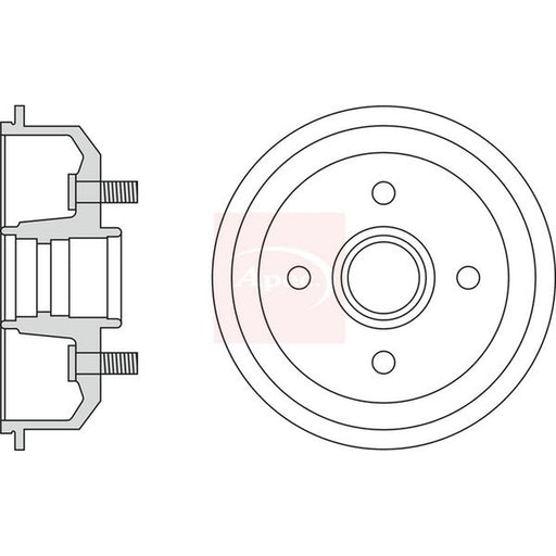 Apec Brake Drum Assembly Rear fits Ford Courier Box Body/Mpv 1991-1996 1.3 1.8