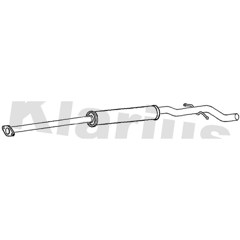 Klarius Box With Centre Pipe Centre fits Volvo S80 I 1999-2006 2.0 2.4