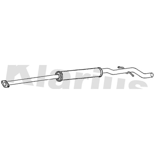 Klarius Box With Centre Pipe Centre fits Volvo S80 I 1999-2006 2.0 2.4