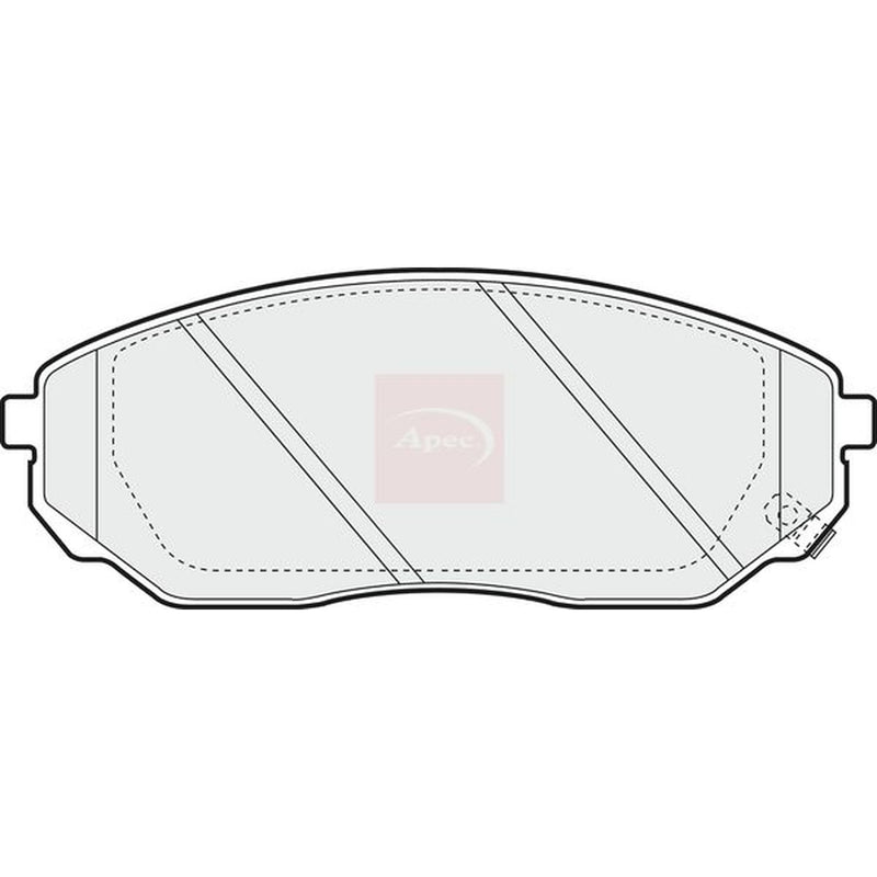 Apec Front Brake Pad Set fits Kia Sorento I 2002-2011 2.4 2.5 3.5