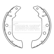 Borg & Beck Brake Shoe Set Axle Kit BBS6231
