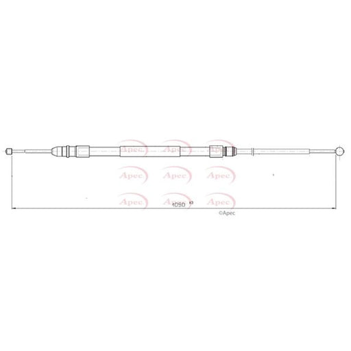 Apec Handbrake Cable Right Rear CAB1811