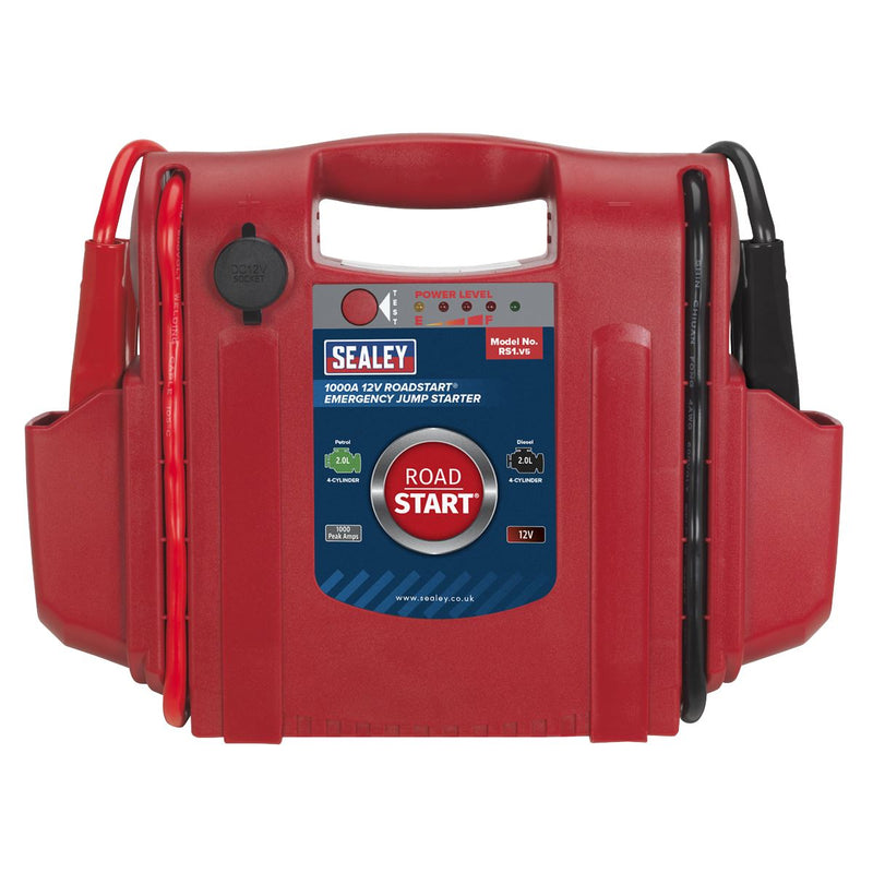 Sealey RoadStartï Emergency Jump Starter 12V 1000 Peak Amps RS1 Sealey - Dynamic Drive