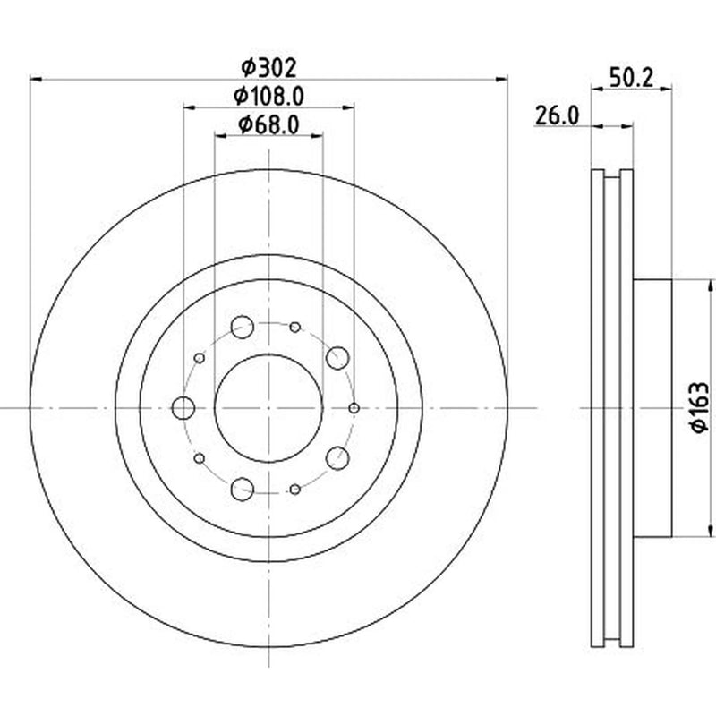 DON 2 x Externally Vented Front Brake Discs PCD15762-x2