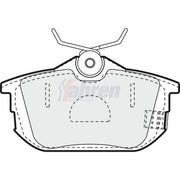 Fahren Rear Brake Pad Set FBP3027