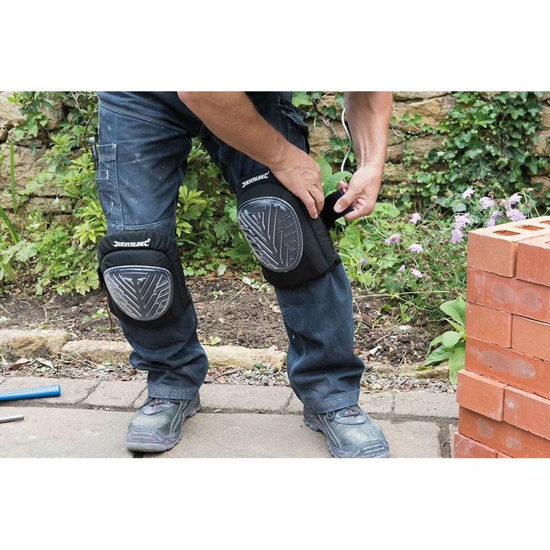 Silverline Hard Cap Gel Knee Pads Adjustable Silverline - Dynamic Drive