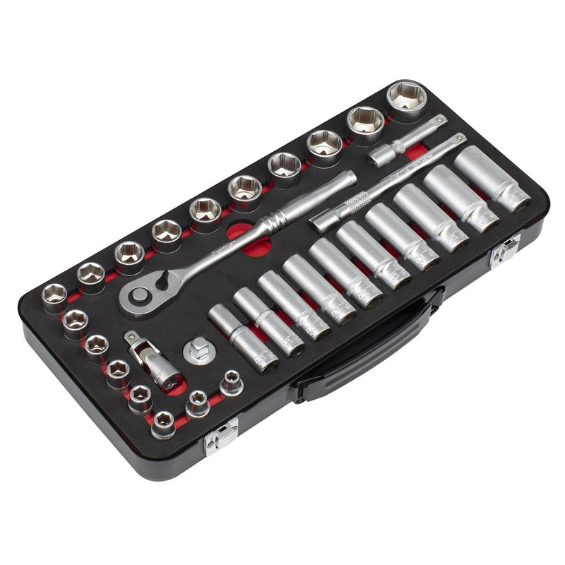Sealey Premier Platinum Premier Platinum Socket Set 3/8"Sq Drive 32pc AK7922 Sealey Premier Platinum - Dynamic Drive