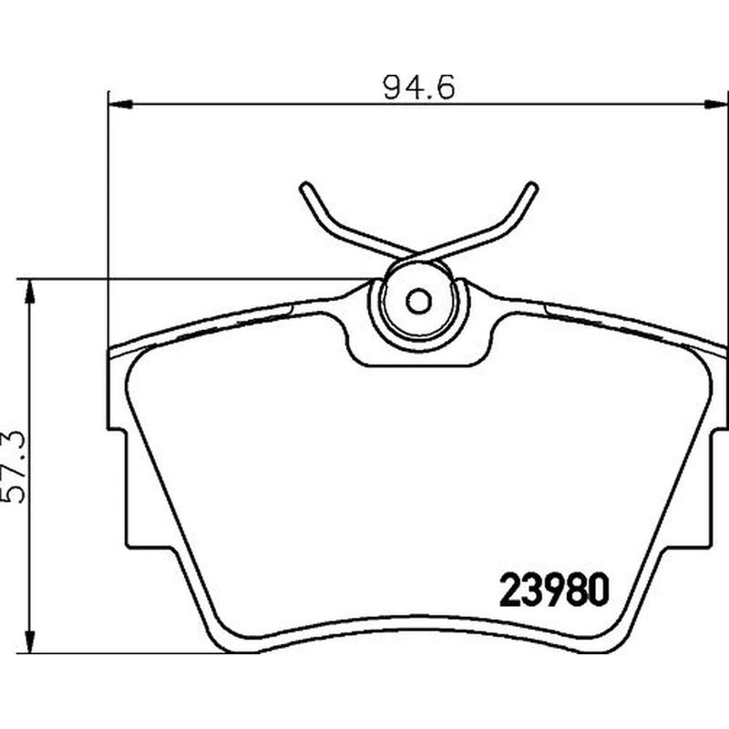 Mintex Rear Brake Pad Set fits Fiat Talento 2016 on 1.6