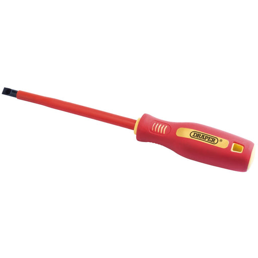 Draper Fully Insulated Plain Slot Screwdriver, 6.5 x 150mm (Sold Loose) 46525 Draper - Dynamic Drive