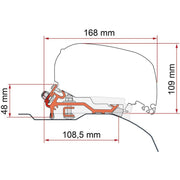 Fiamma F80 Kit for Ducato Low Profile (H2 L2/L3) 2006 Onwards Black Fiamma - Dynamic Drive