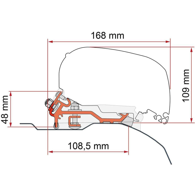 Fiamma F80 Kit for Ducato Low Profile (H2 L2/L3) 2006 Onwards Black Fiamma - Dynamic Drive