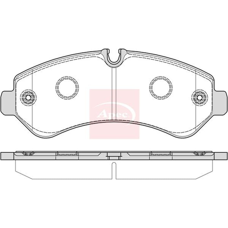 Apec Rear Brake Pad Set fits Mercedes-Benz Sprinter 3,5-T Tourer Bus 2018-2021