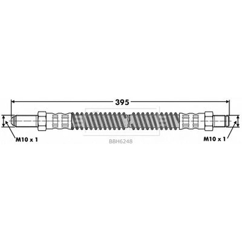 Borg & Beck Brake Hydraulic Hose Line Front Right BBH6248