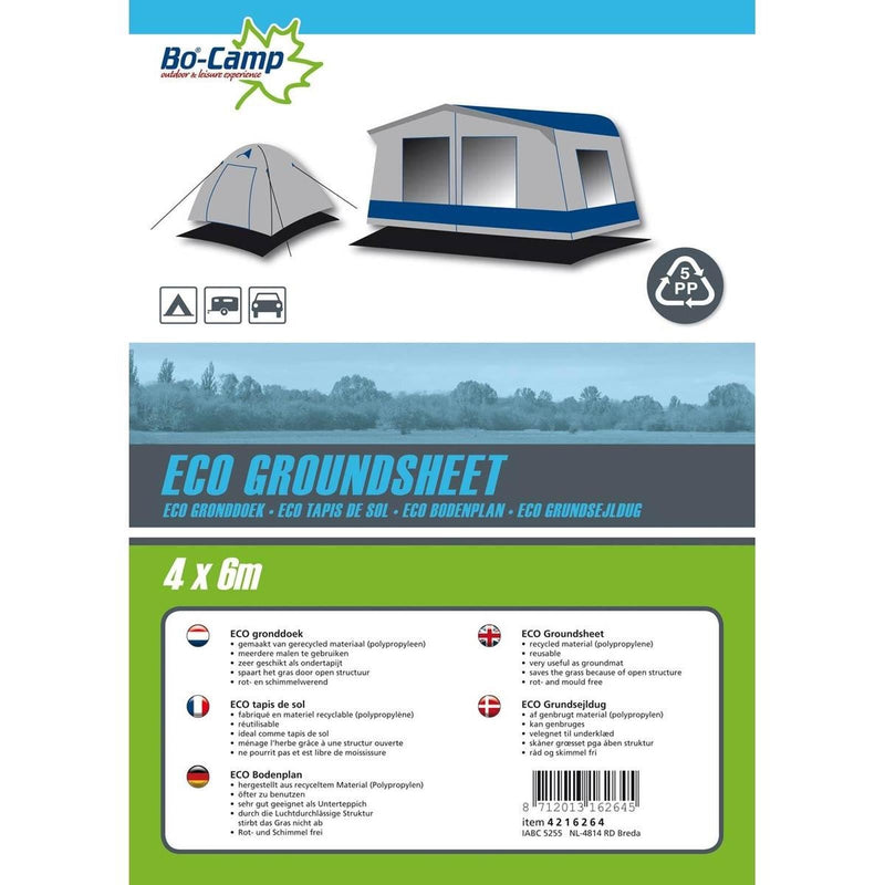 Bo-Camp Ground Cloth Eco Black 6x4 Metres Bo-Camp - Dynamic Drive