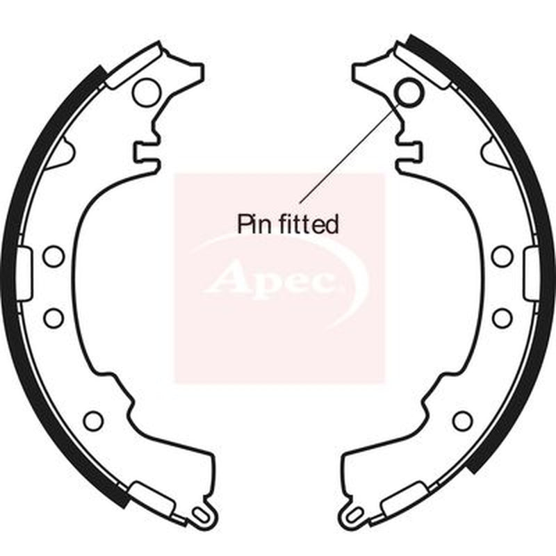 Apec Brake Shoe Set Axle Kit fits Daihatsu Delta Bus 1994-2001 1.8 2.2