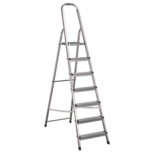 Sealey Aluminium Step Ladder 7-Tread EN 131 ASL7 Sealey - Dynamic Drive