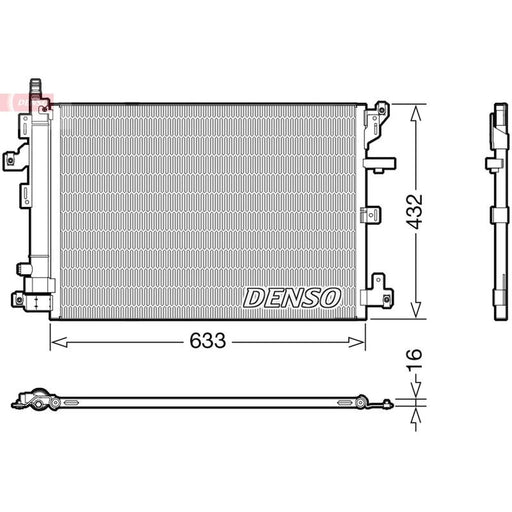 Denso Air Conditioning Condenser fits Volvo XC90 I 2002-2014 2.5 3.2