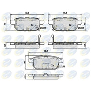 Comline Rear Brake Solid Discs & Pads fits Suzuki SX4 S-Cross 2013-2022 1.6