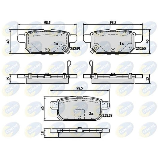 Comline Rear Brake Solid Discs & Pads fits Suzuki Swift III 2012-2017 1.6