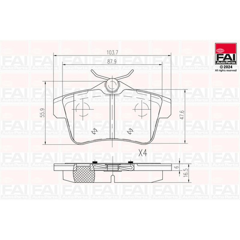 FAI Front & Rear Brake Discs & Pads fits Peugeot 3008 I 2009-2016 1.6 2.0